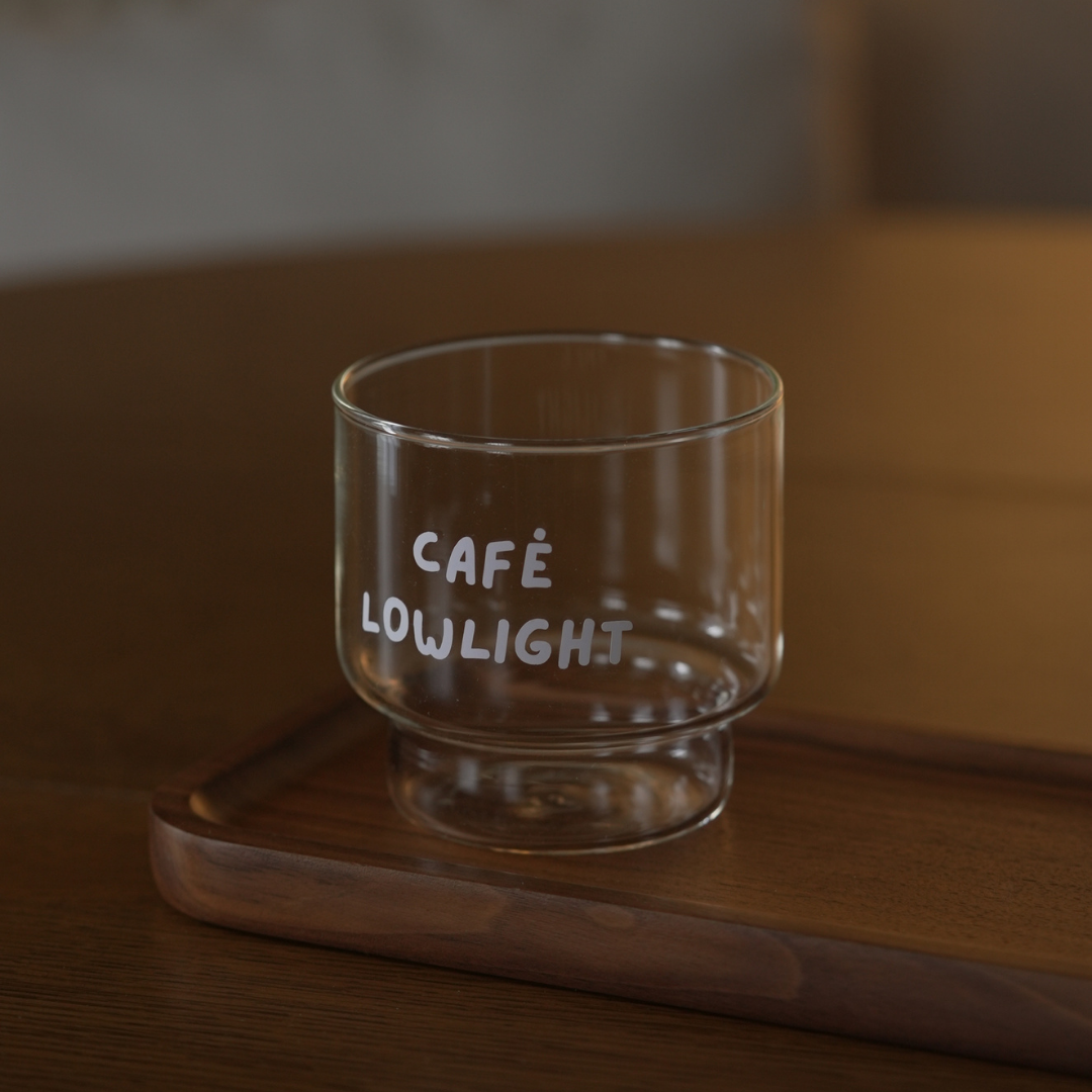 Iced Coffee Glass (Short with Cafe Lowlight)