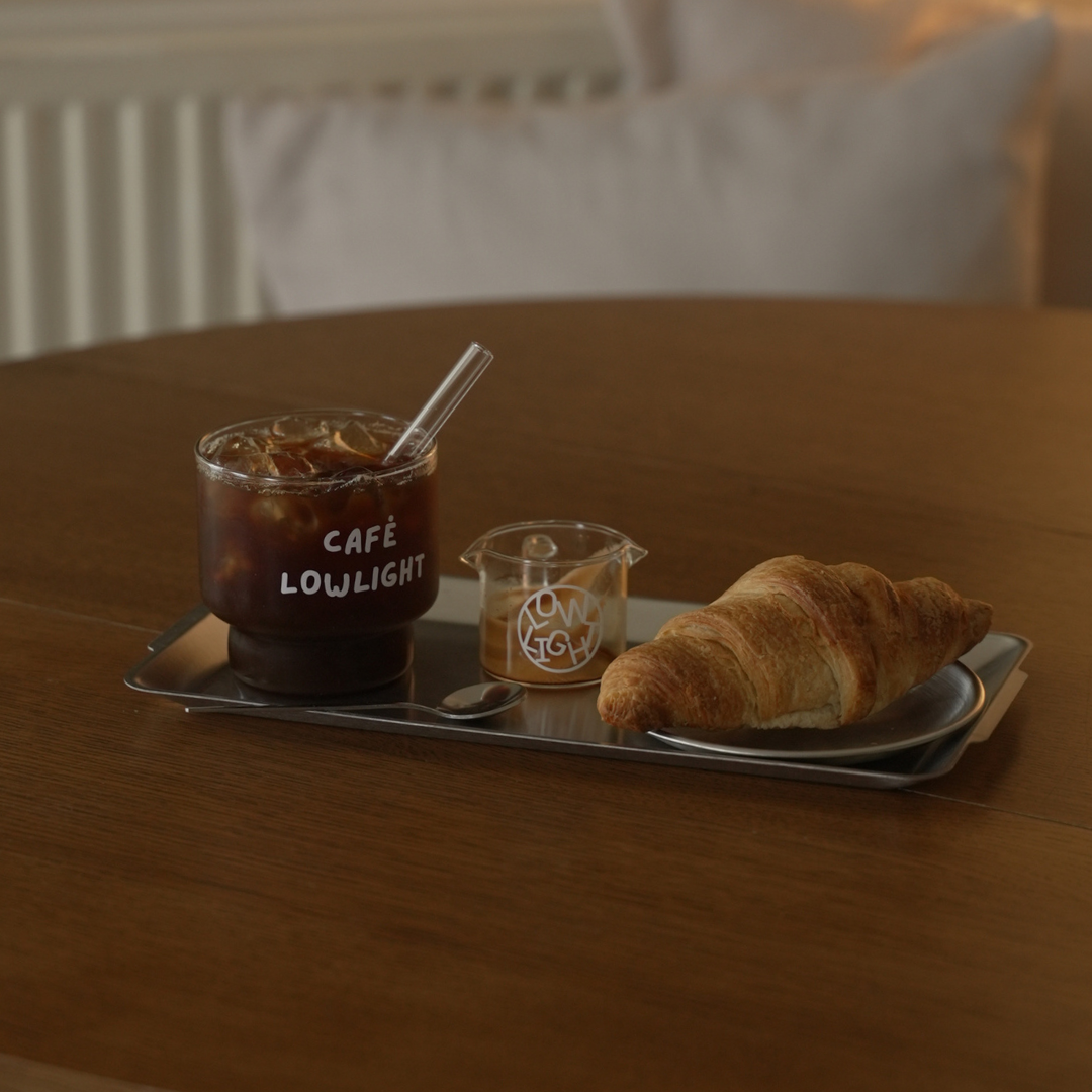 Iced Coffee Glass (Short with Cafe Lowlight)